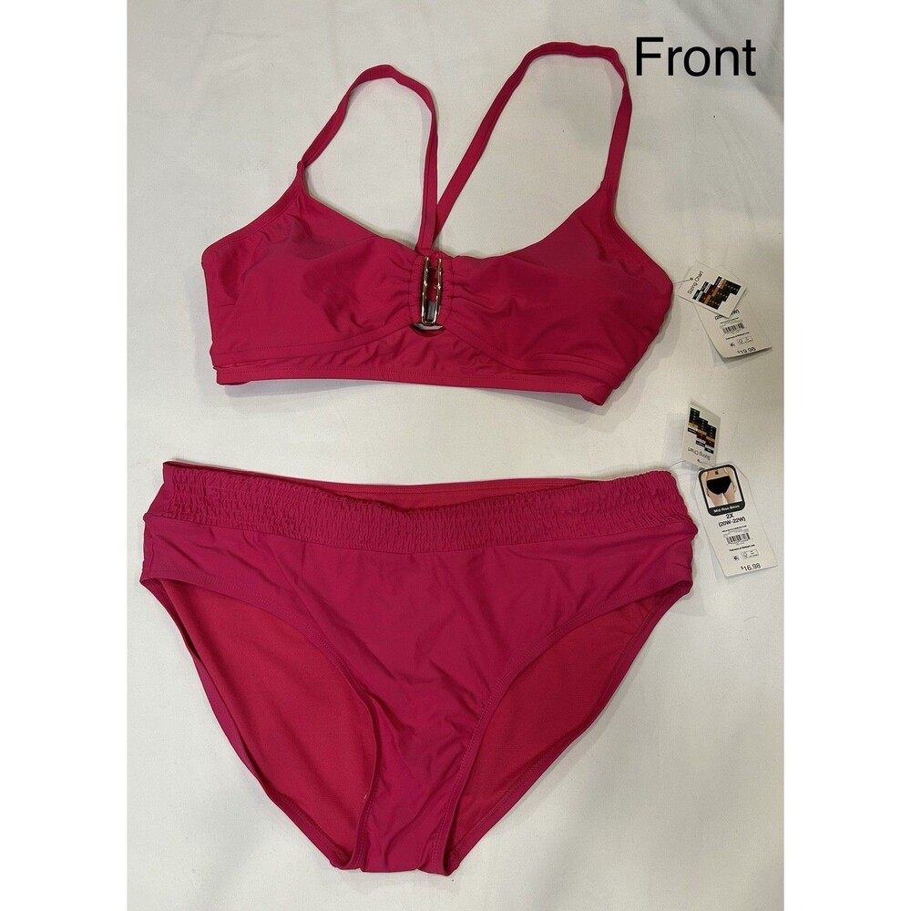 Time and Tru 2 Piece Swimsuit Separates Plus 2X (20W-22W)